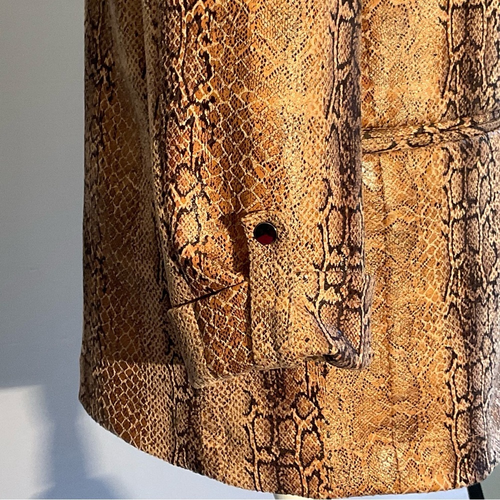 Azara Paris Snakeskin Print Jacket Size S | Edgy Rock Chic Statement - Picture 10 of 16
